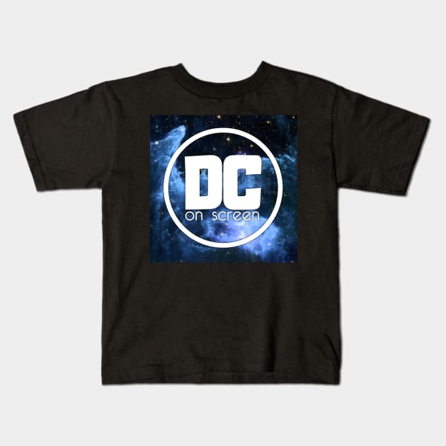 DC on SCREEN Podcast Logo (Blue Nebula) Kids T-Shirt by DC on SCREEN